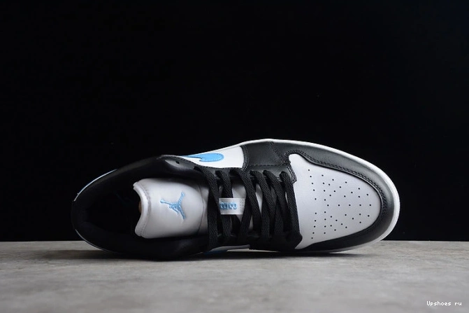 White University 1 Black (W) DC0774-041  Jordan Blue Low 0724